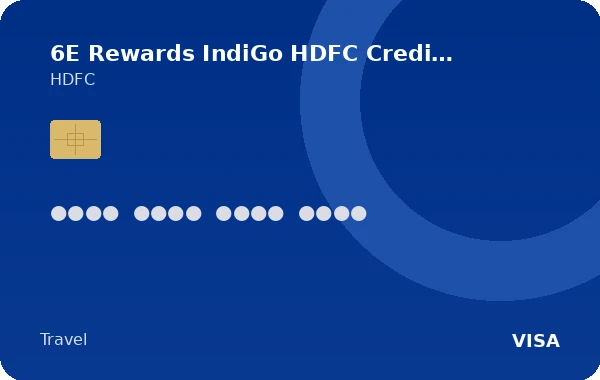 6E Rewards IndiGo HDFC Credit Card card