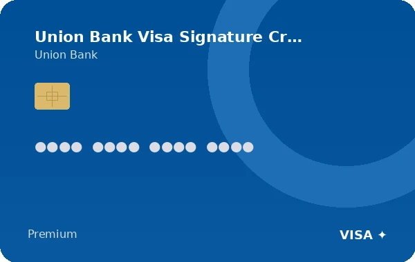 Union Bank Visa Signature Credit Card card